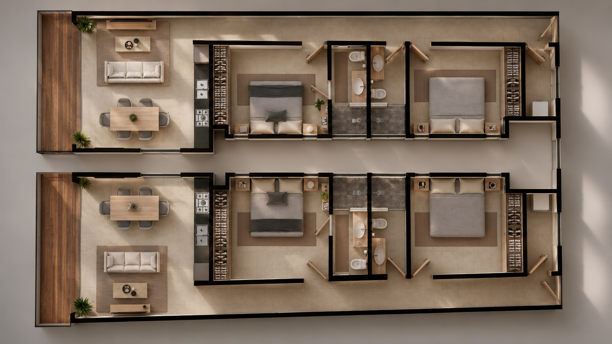 Planta arquitectónica del loft